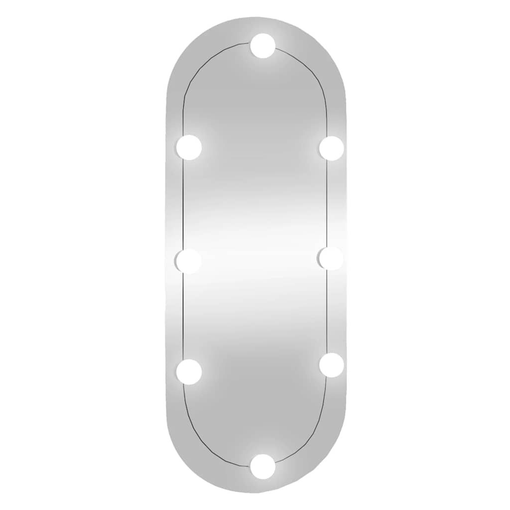 vidaXL Oglindă de perete cu lumini LED 30x70 cm oval sticlă vidaXL Oglindă de perete cu lumini LED 30x70 cm oval sticlă