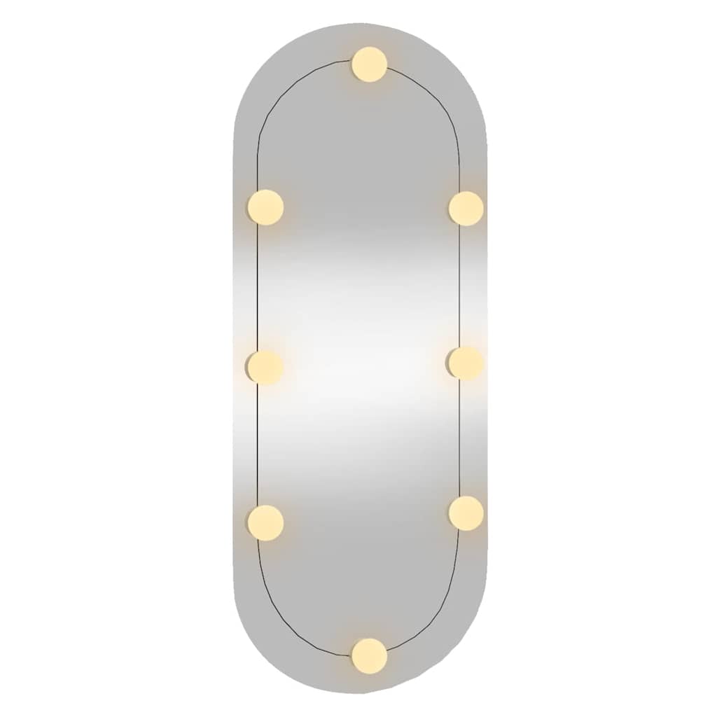 vidaXL Oglindă de perete cu lumini LED 30x70 cm oval sticlă vidaXL Oglindă de perete cu lumini LED 30x70 cm oval sticlă