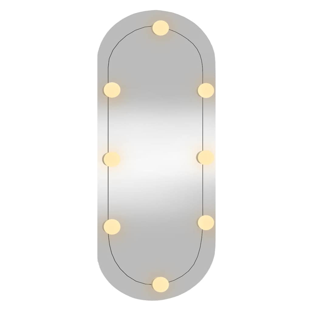 vidaXL Oglindă de perete cu lumini LED 35x80 cm oval sticlă vidaXL Oglindă de perete cu lumini LED 35x80 cm oval sticlă