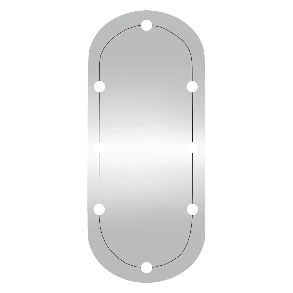 vidaXL Oglindă de perete cu lumini LED 45x100 cm oval sticlă