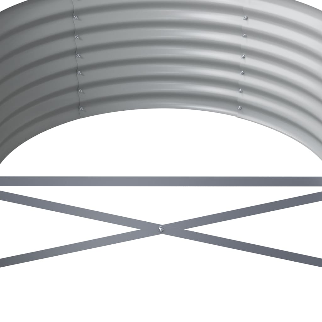 vidaXL Strat înălțat grădină 224x80x36 cm oțel galvanizat