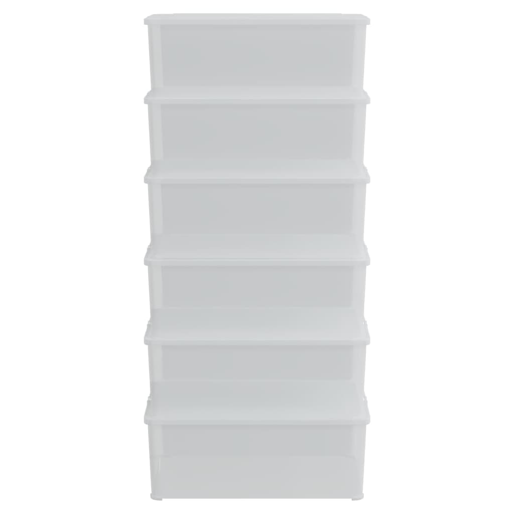 vidaXL Cutii de depozitare din plastic, 6 buc., 10 L, stivuibile vidaXL Cutii de depozitare din plastic, 6 buc., 10 L, stivuibile