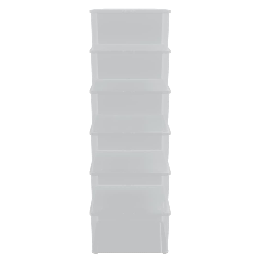 vidaXL Cutii de depozitare din plastic, 6 buc., 10 L, stivuibile vidaXL Cutii de depozitare din plastic, 6 buc., 10 L, stivuibile