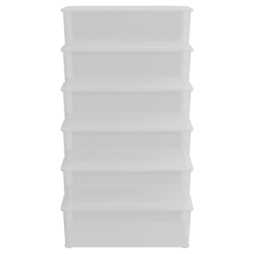 vidaXL Cutii de depozitare din plastic, 6 buc., 25 L, stivuibile vidaXL Cutii de depozitare din plastic, 6 buc., 25 L, stivuibile