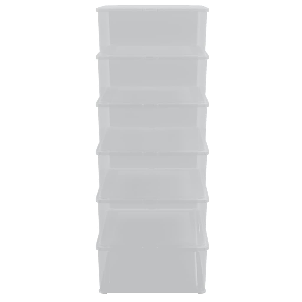 vidaXL Cutii de depozitare din plastic, 6 buc., 25 L, stivuibile vidaXL Cutii de depozitare din plastic, 6 buc., 25 L, stivuibile
