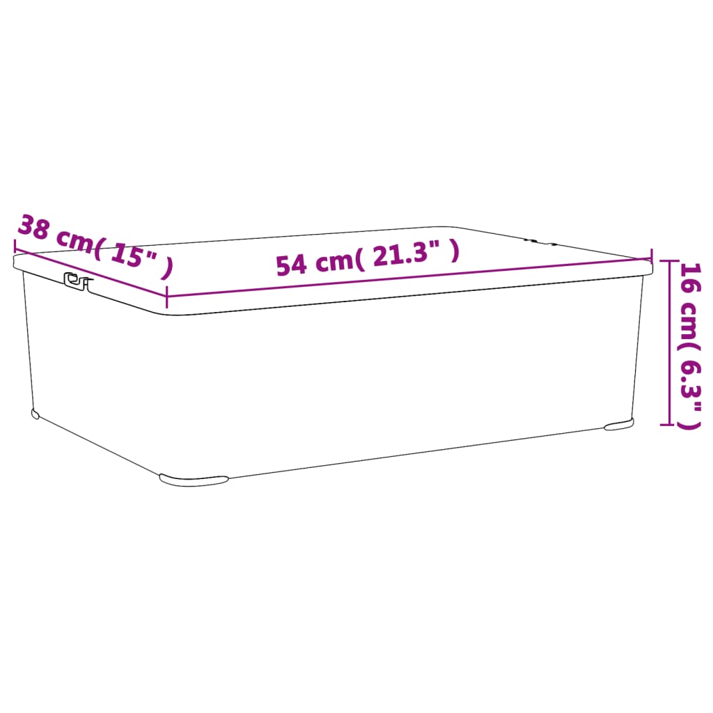 vidaXL Cutii de depozitare din plastic, 6 buc., 25 L, stivuibile vidaXL Cutii de depozitare din plastic, 6 buc., 25 L, stivuibile