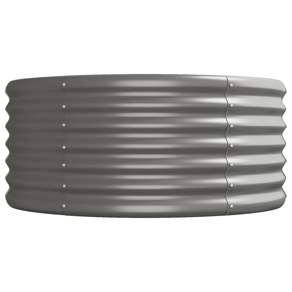 vidaXL Strat înălțat grădină gri 224x80x36cm oțel galvanizat