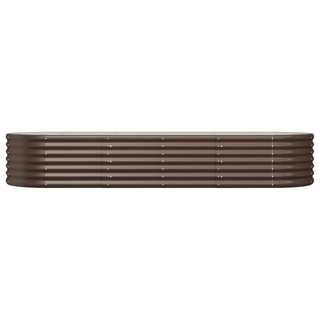 vidaXL Strat înălțat grădină 224x80x36 cm oțel galvanizat