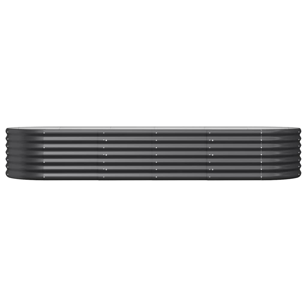 vidaXL Strat înălțat grădină 224x80x36 cm oțel galvanizat