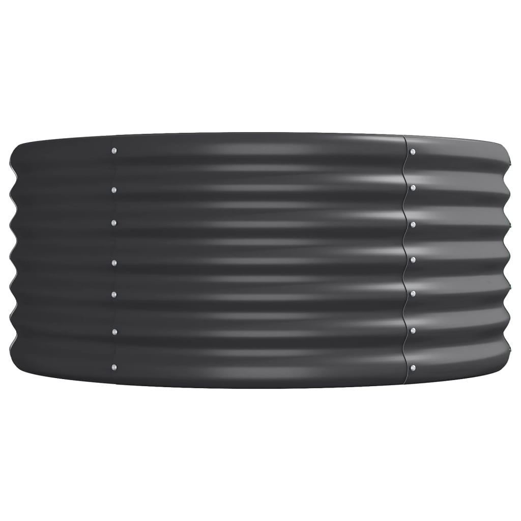 vidaXL Strat înălțat grădină 224x80x36 cm oțel galvanizat