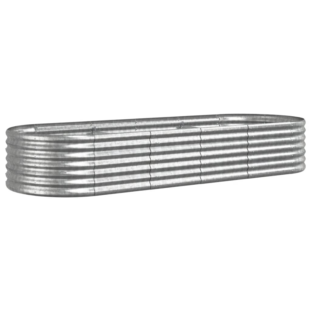 vidaXL Strat înălțat grădină 224x80x36 cm oțel galvanizat
