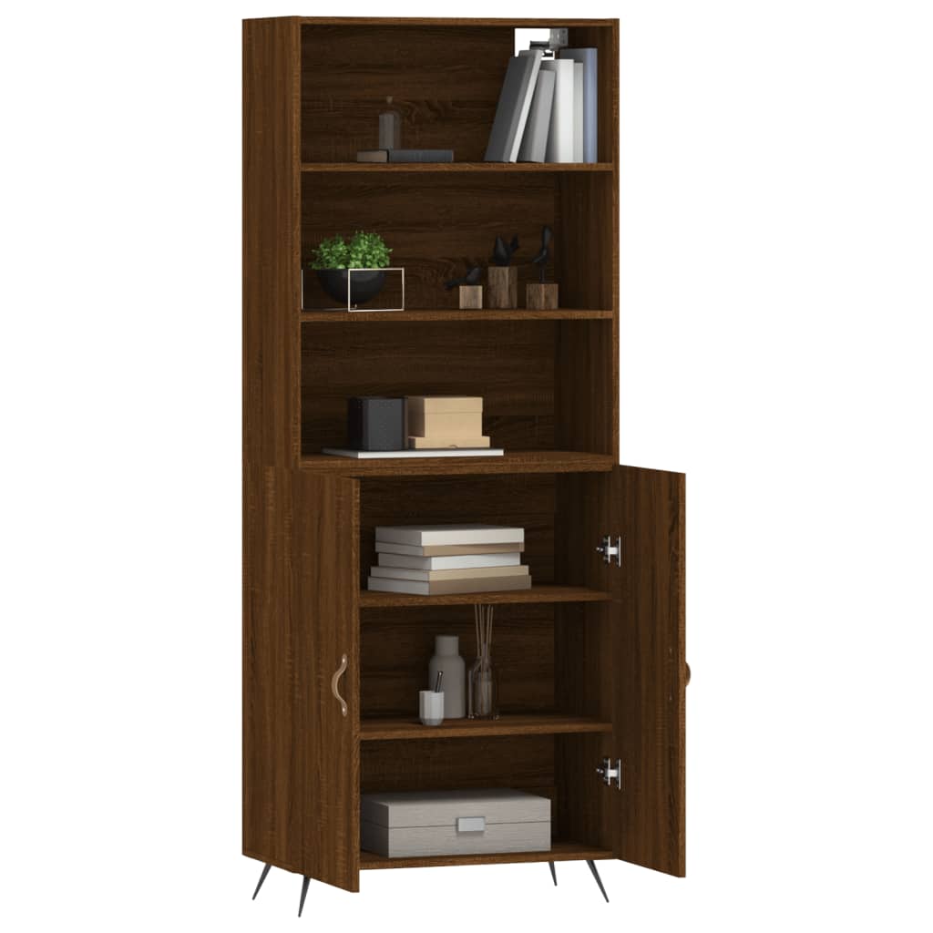 vidaXL Dulap înalt, stejar maro, 69,5x34x180 cm, lemn compozit