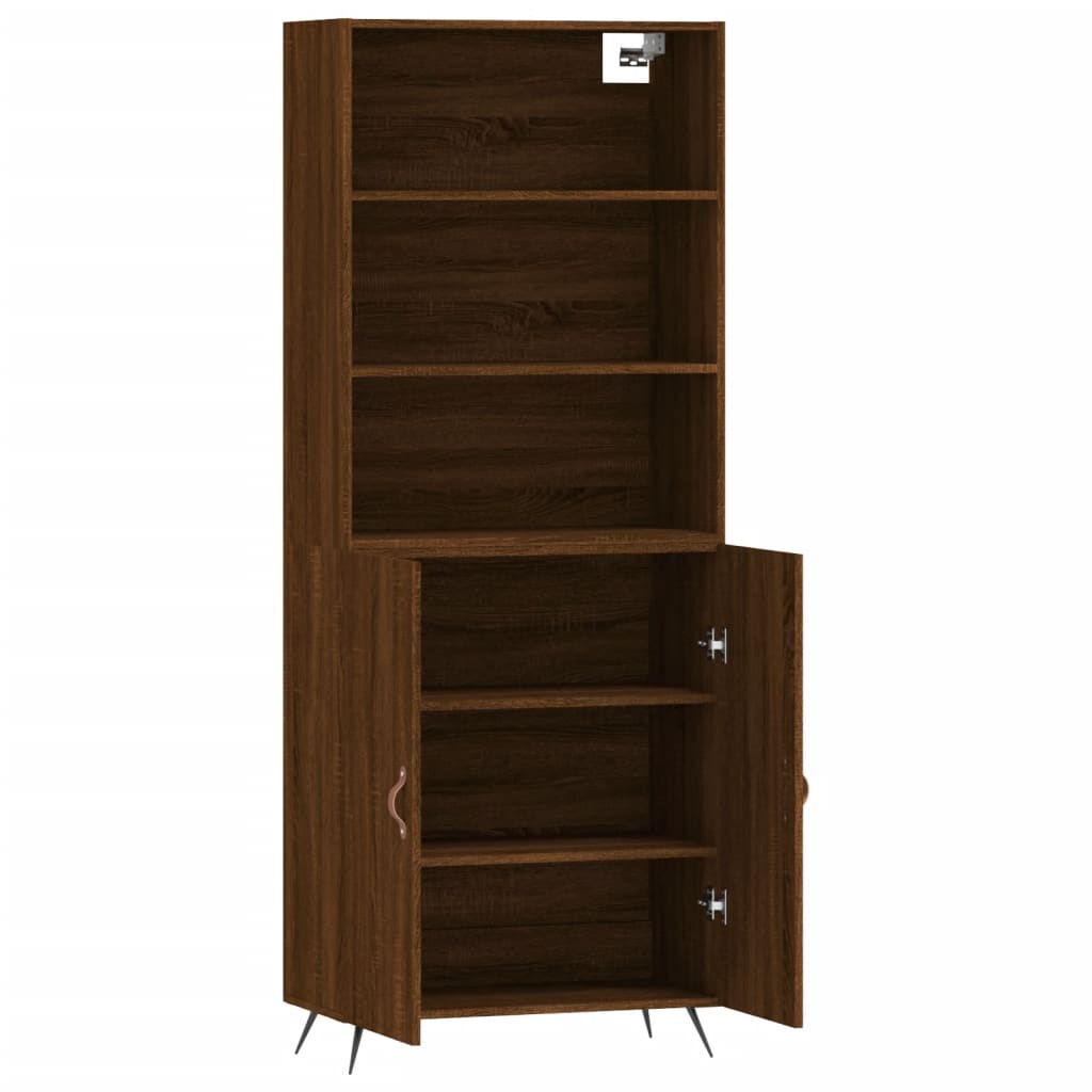 vidaXL Dulap înalt, stejar maro, 69,5x34x180 cm, lemn compozit