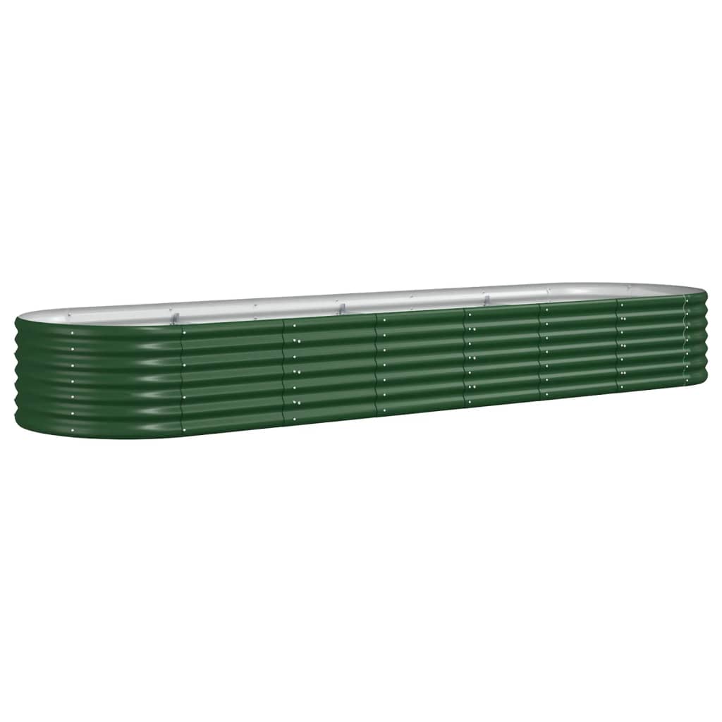 vidaXL Strat înălțat grădină 296x80x36 cm oțel galvanizat