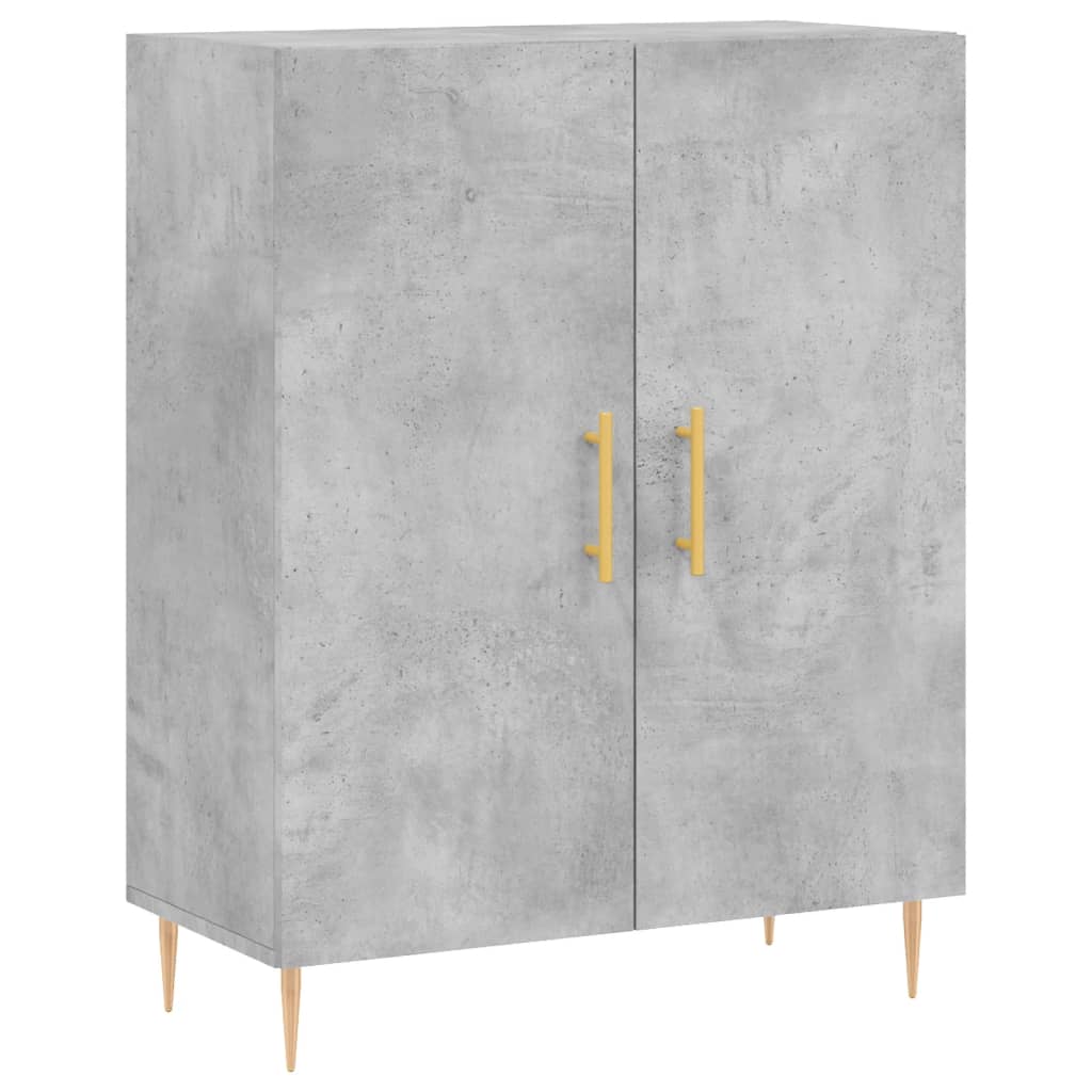 vidaXL Dulap înalt, gri beton, 69,5x34x180, lemn compozit