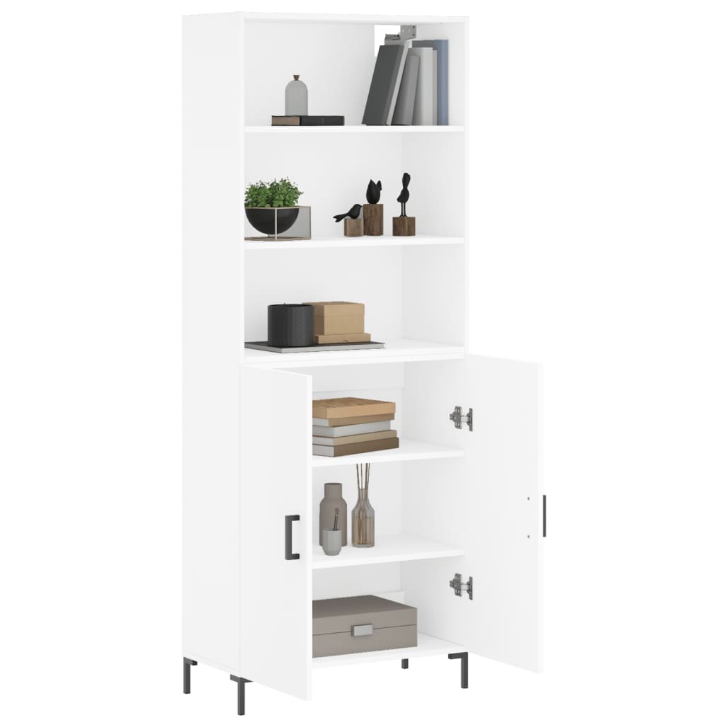 vidaXL Dulap înalt, alb, 69,5x34x180 cm, lemn compozit