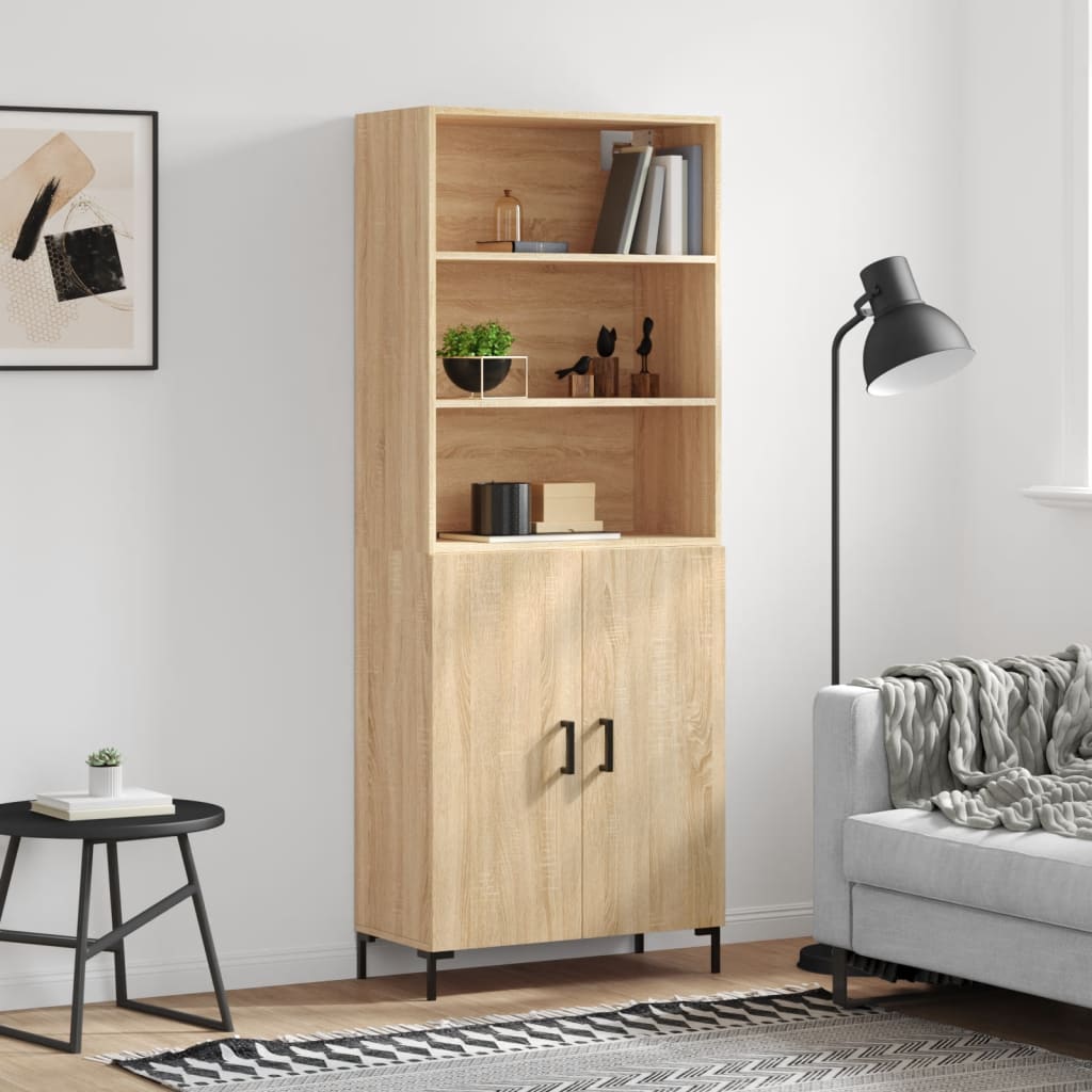 vidaXL Dulap înalt, stejar sonoma, 69,5x34x180 cm, lemn compozit