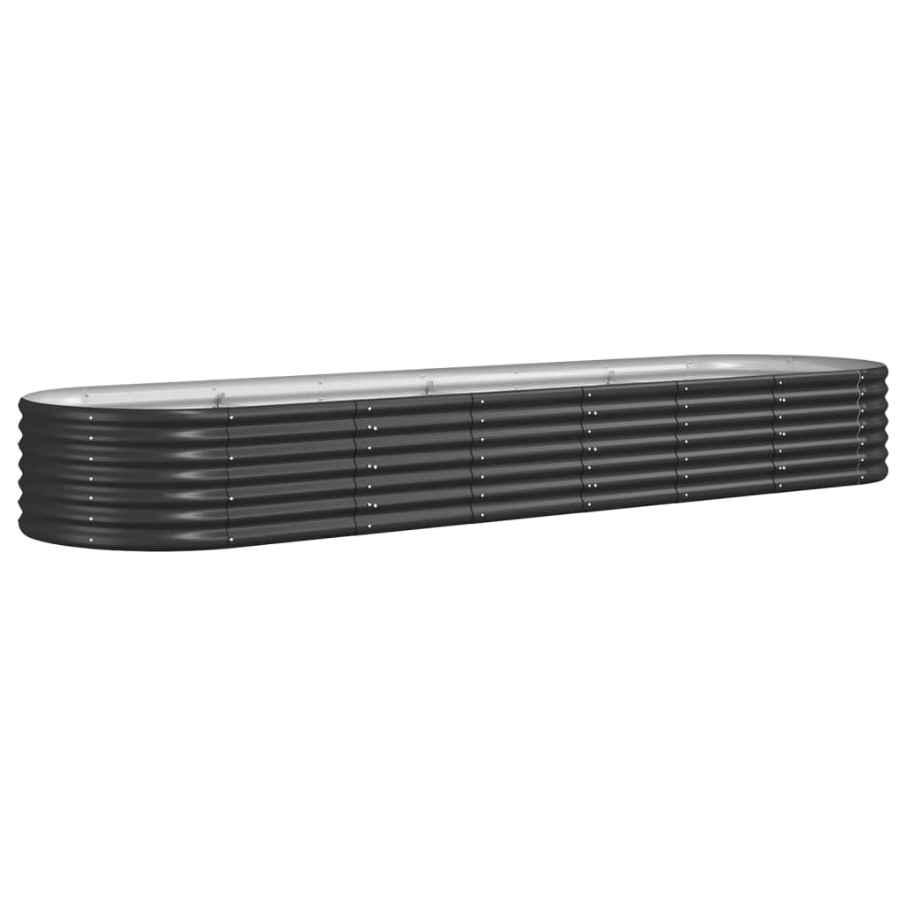 vidaXL Strat înălțat grădină 296x80x36 cm oțel galvanizat