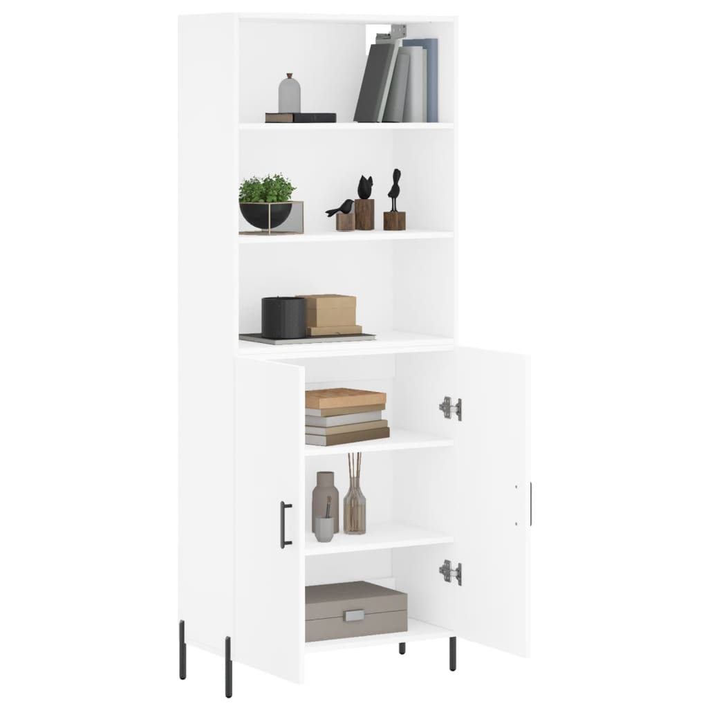 vidaXL Dulap înalt, alb, 69,5x34x180 cm, lemn compozit