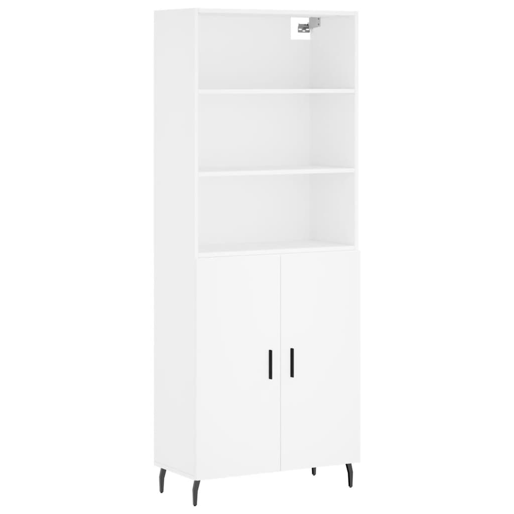 vidaXL Dulap înalt, alb, 69,5x34x180 cm, lemn compozit