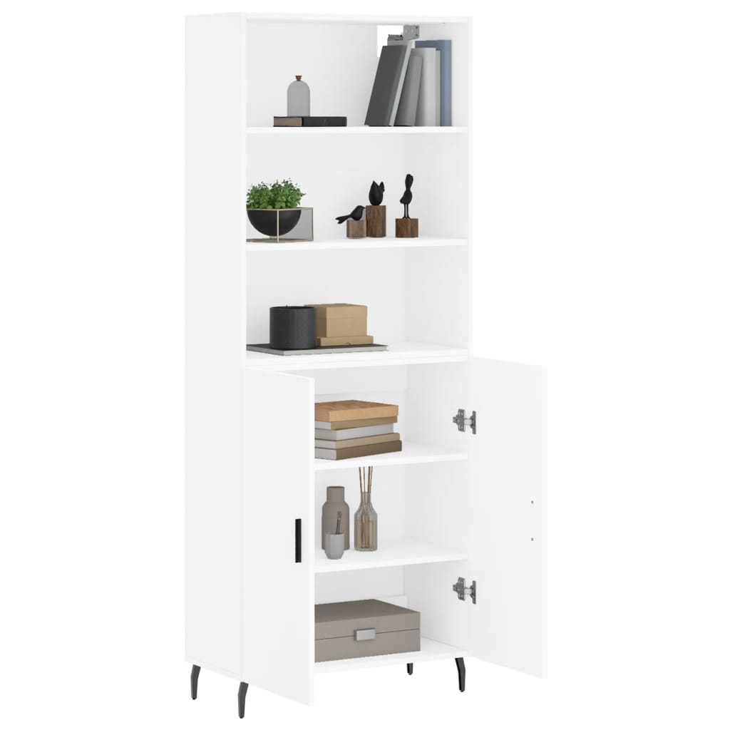 vidaXL Dulap înalt, alb, 69,5x34x180 cm, lemn compozit