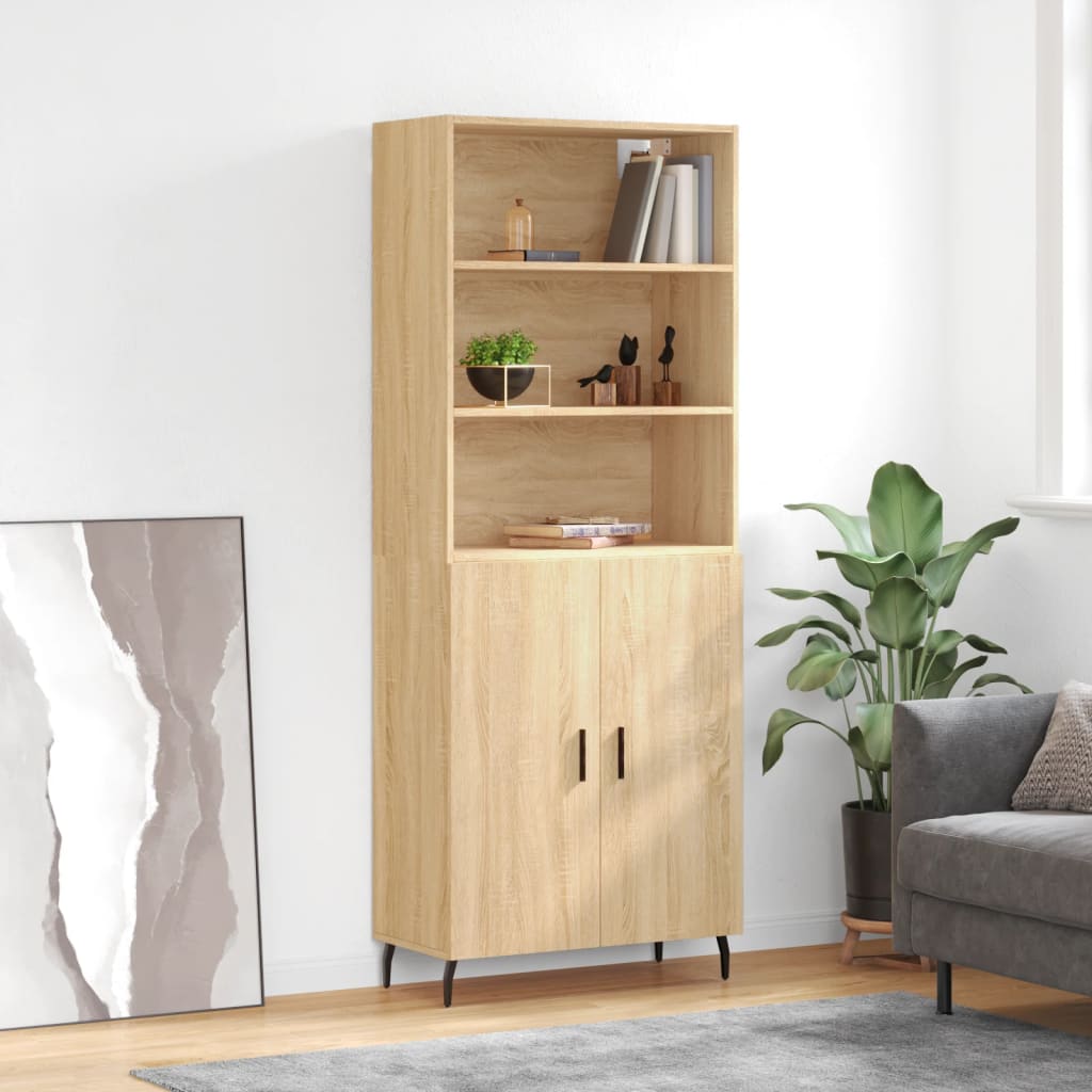 vidaXL Dulap înalt, stejar sonoma, 69,5x34x180 cm, lemn compozit vidaXL Dulap înalt, stejar sonoma, 69,5x34x180 cm, lemn compozit