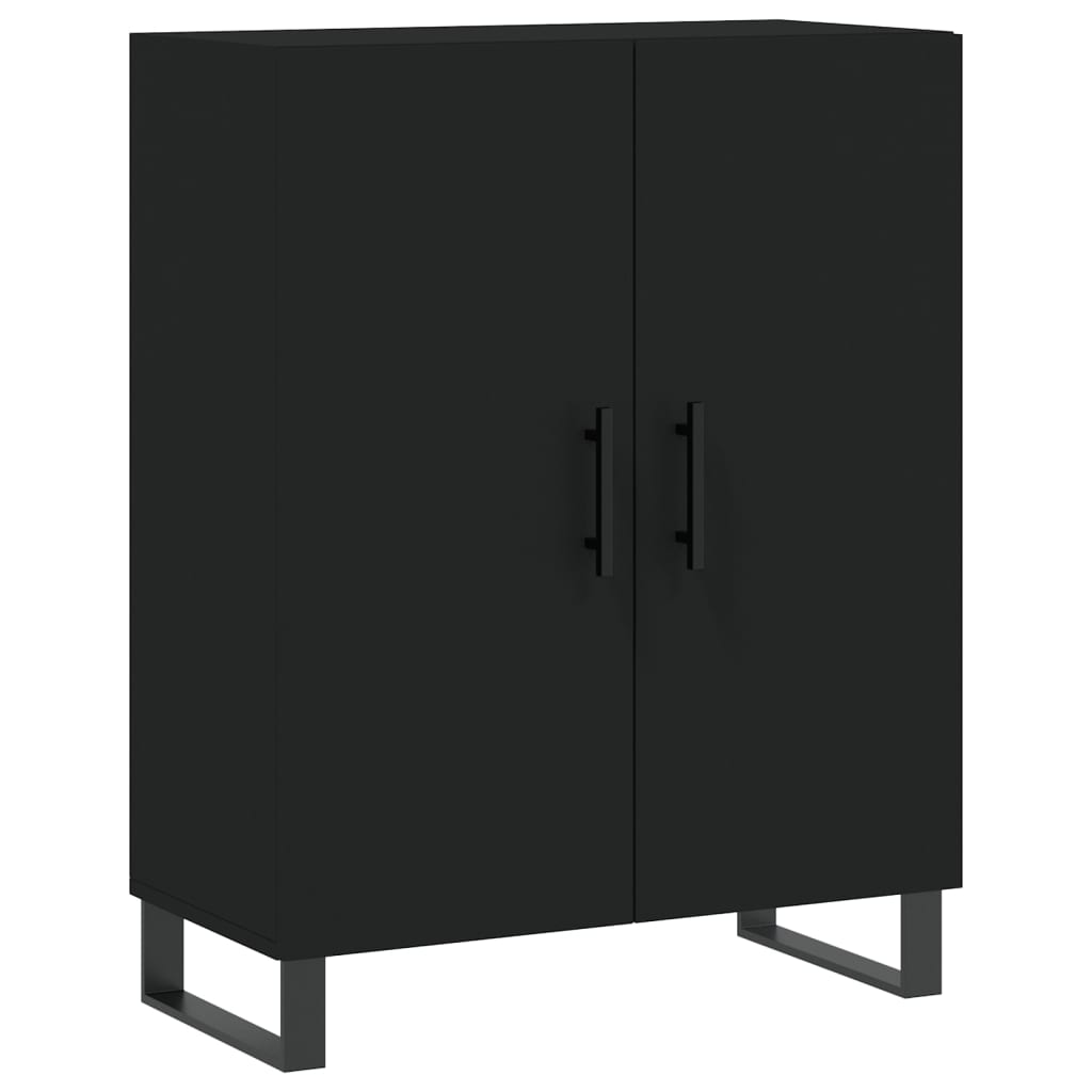 vidaXL Dulap înalt, negru, 69,5x34x180 cm, lemn compozit