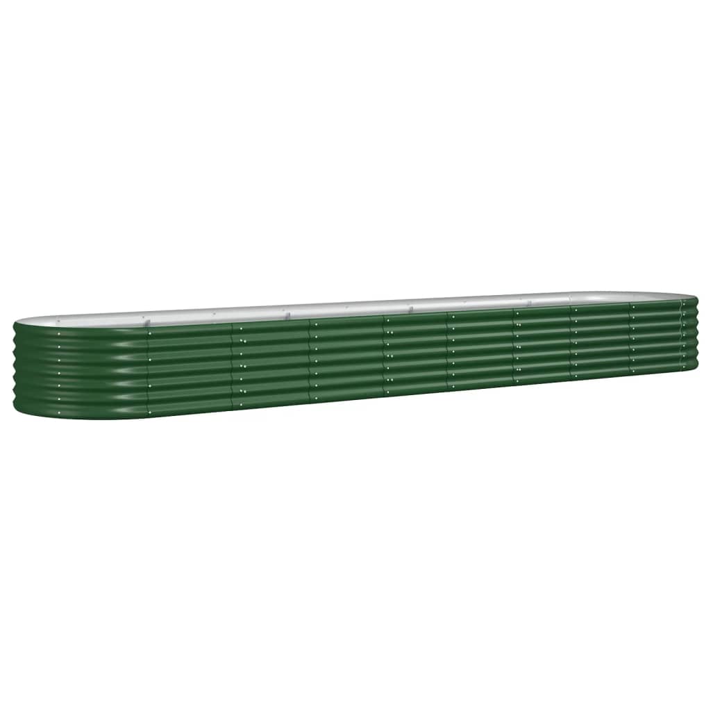 vidaXL Strat înălțat grădină 368x80x36 cm oțel galvanizat
