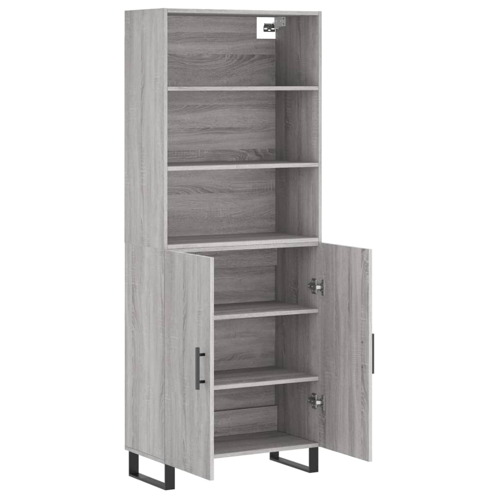 vidaXL Dulap înalt, gri sonoma, 69,5x34x180 cm, lemn compozit