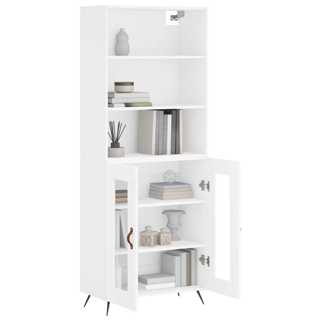 vidaXL Dulap înalt, alb, 69,5x34x180 cm, lemn compozit