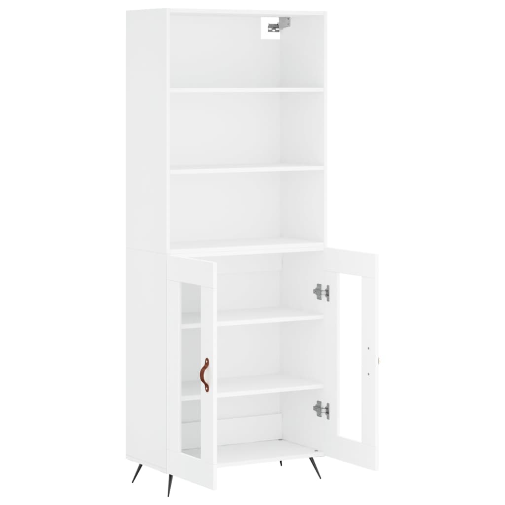 vidaXL Dulap înalt, alb, 69,5x34x180 cm, lemn compozit