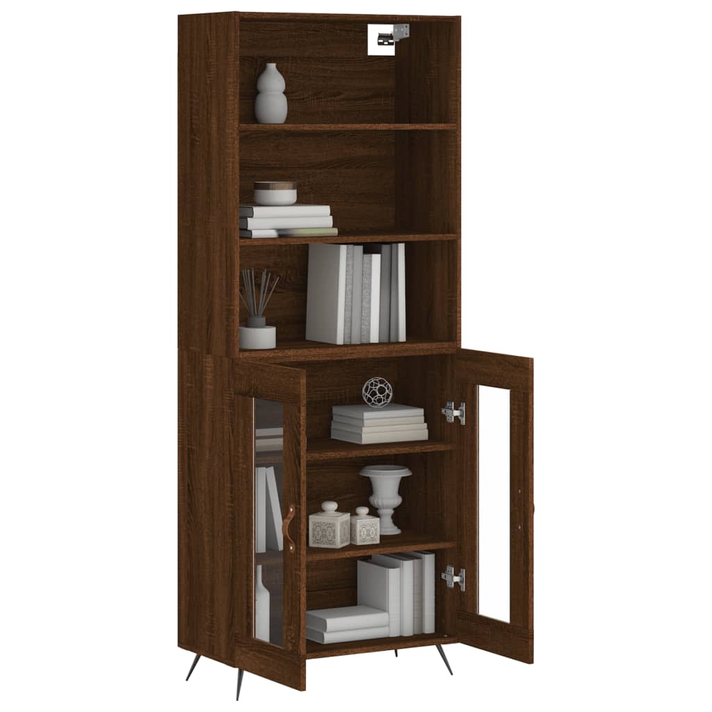 vidaXL Dulap înalt, stejar maro, 69,5x34x180 cm, lemn compozit vidaXL Dulap înalt, stejar maro, 69,5x34x180 cm, lemn compozit