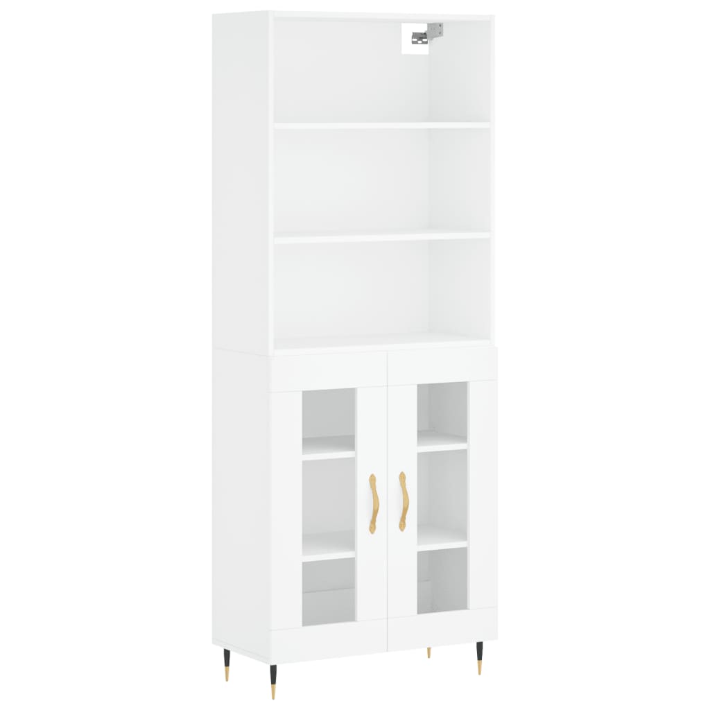 vidaXL Dulap înalt, alb, 69,5x34x180 cm, lemn compozit