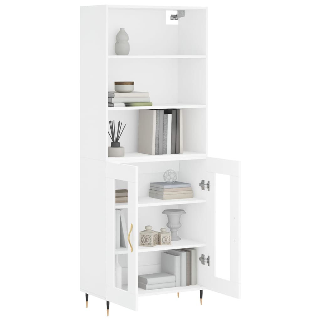 vidaXL Dulap înalt, alb, 69,5x34x180 cm, lemn compozit