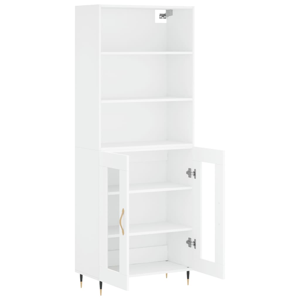 vidaXL Dulap înalt, alb, 69,5x34x180 cm, lemn compozit