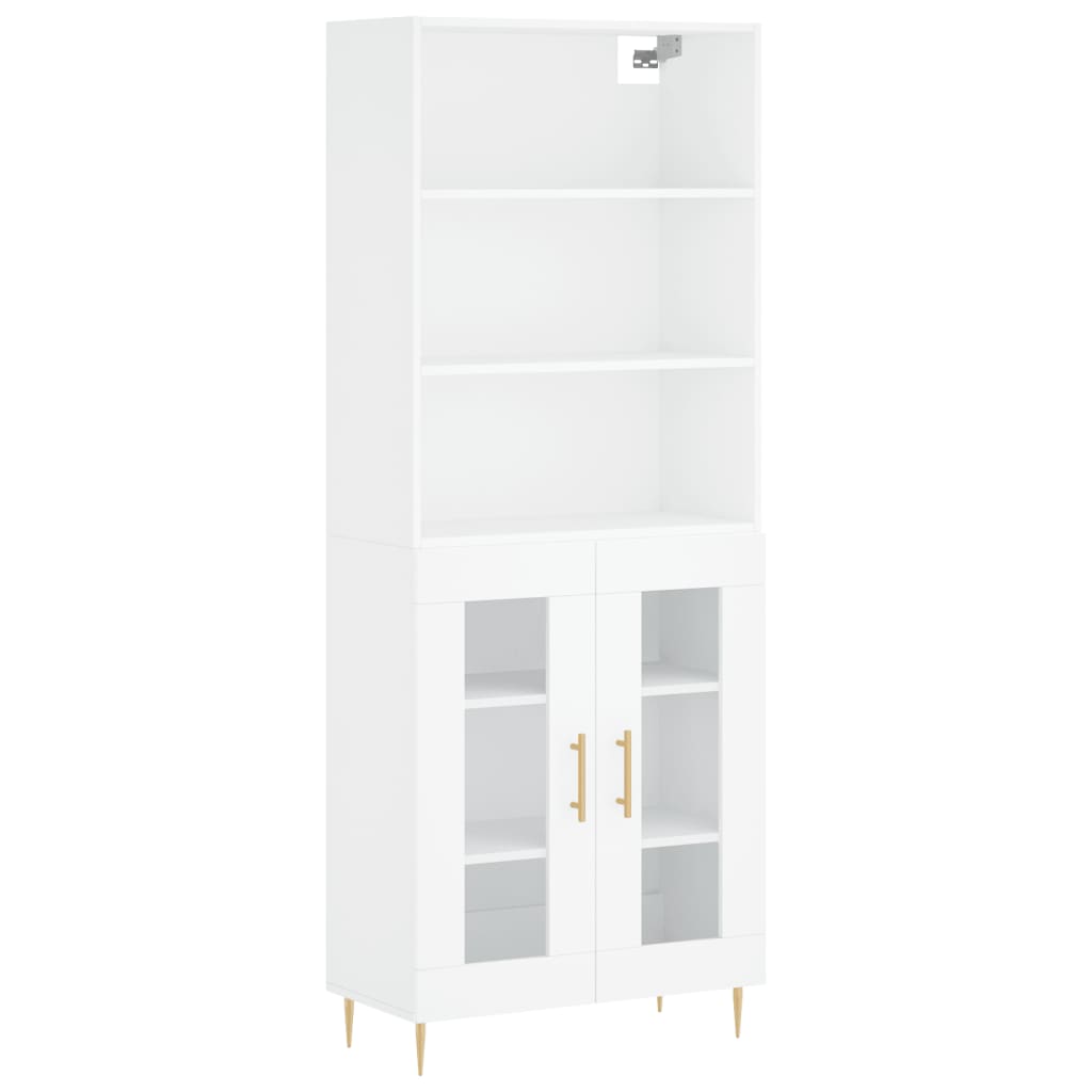 vidaXL Dulap înalt, alb, 69,5x34x180 cm, lemn compozit