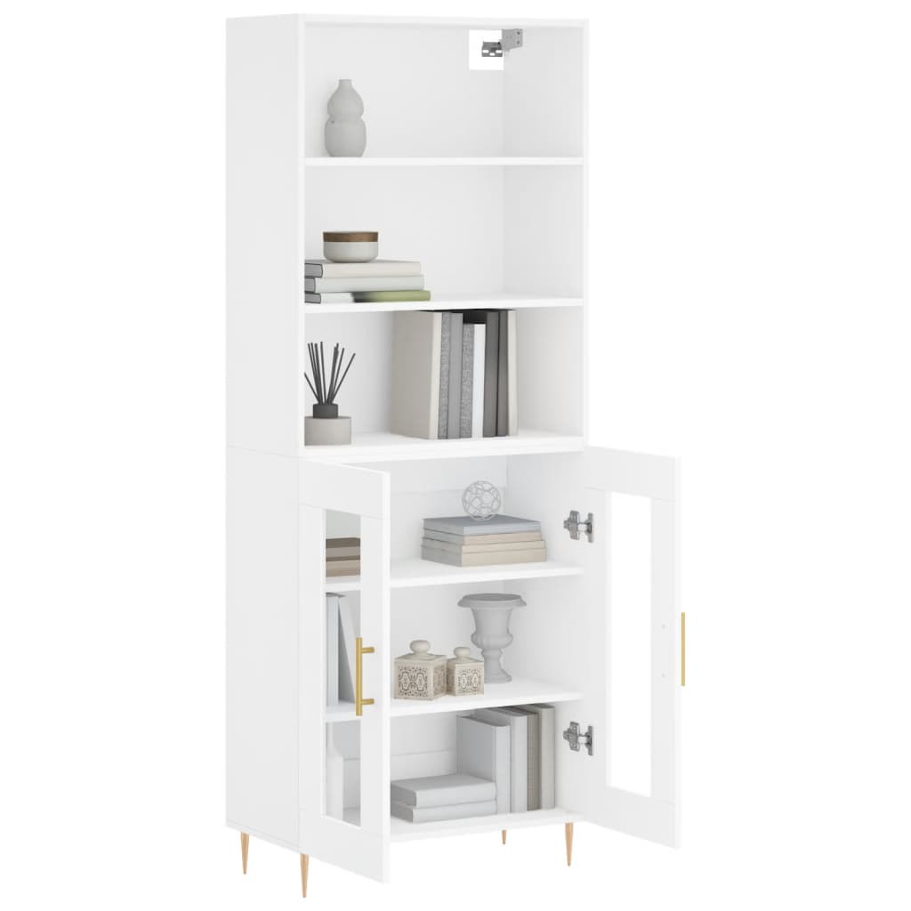 vidaXL Dulap înalt, alb, 69,5x34x180 cm, lemn compozit