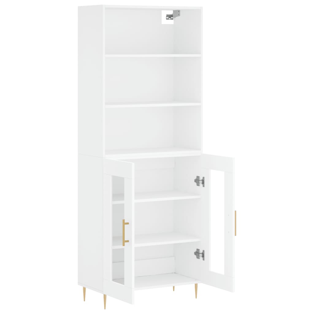 vidaXL Dulap înalt, alb, 69,5x34x180 cm, lemn compozit