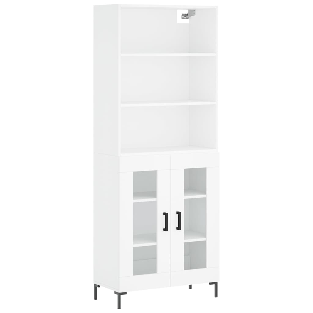 vidaXL Dulap înalt, alb, 69,5x34x180 cm, lemn compozit