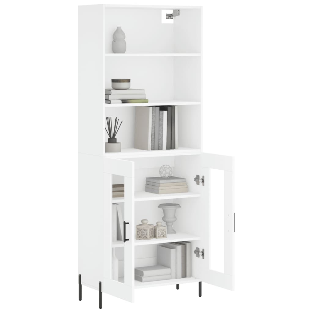 vidaXL Dulap înalt, alb, 69,5x34x180 cm, lemn compozit