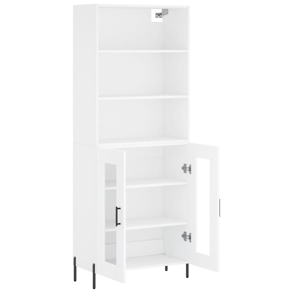 vidaXL Dulap înalt, alb, 69,5x34x180 cm, lemn compozit