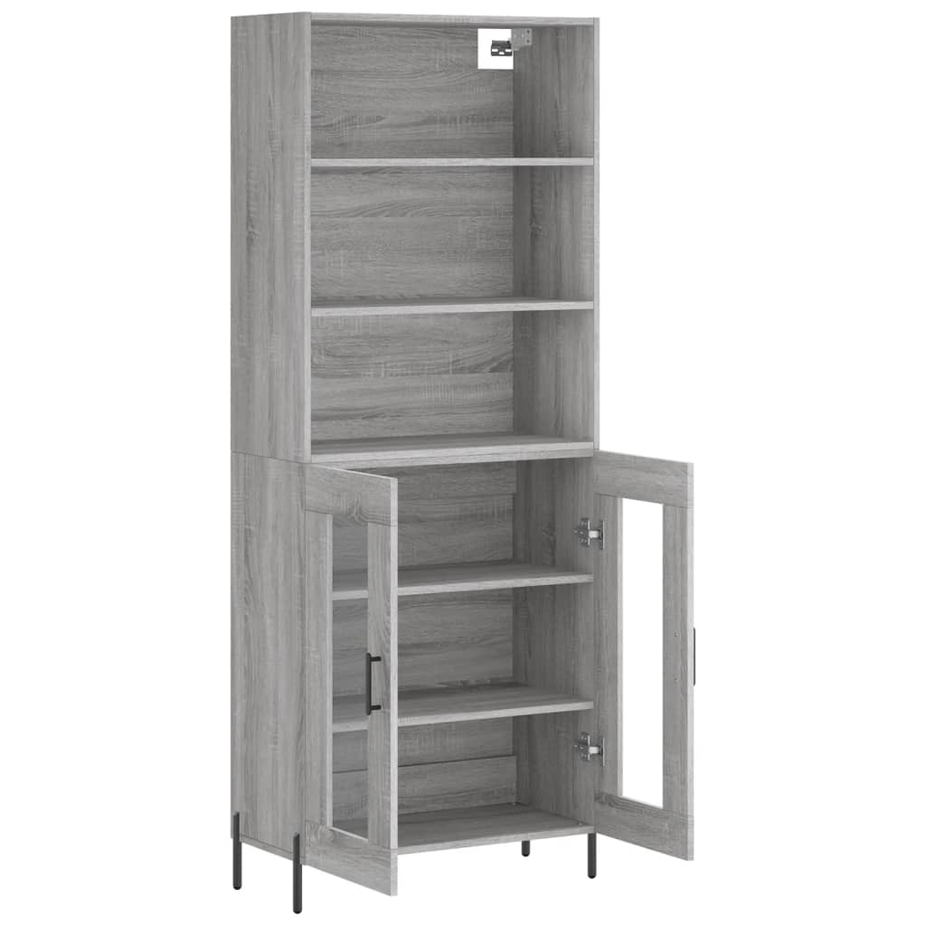 vidaXL Dulap înalt, gri sonoma, 69,5x34x180 cm, lemn compozit