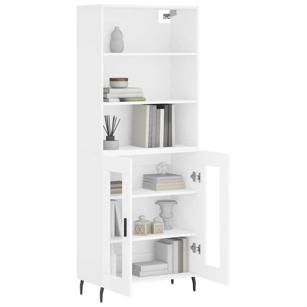 vidaXL Dulap înalt, alb, 69,5x34x180 cm, lemn compozit
