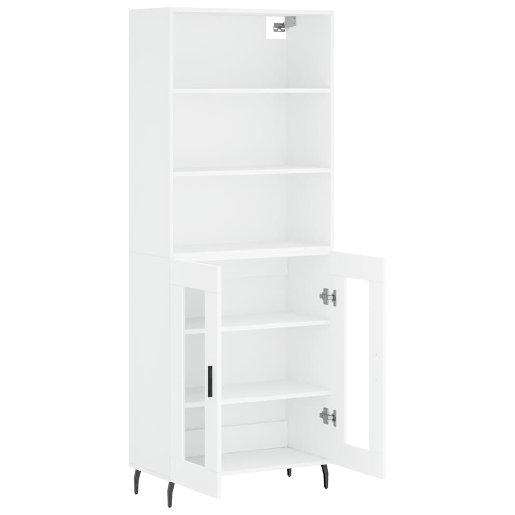 vidaXL Dulap înalt, alb, 69,5x34x180 cm, lemn compozit
