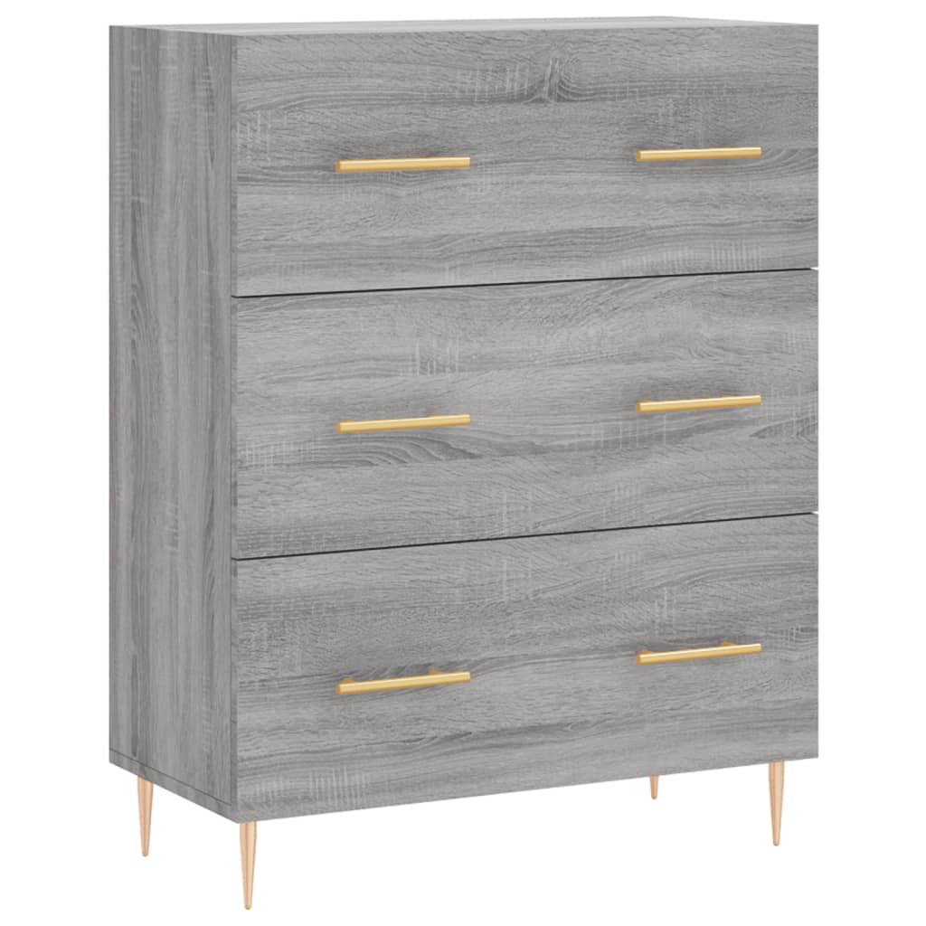 vidaXL Dulap înalt, gri sonoma, 69,5x34x180 cm, lemn compozit