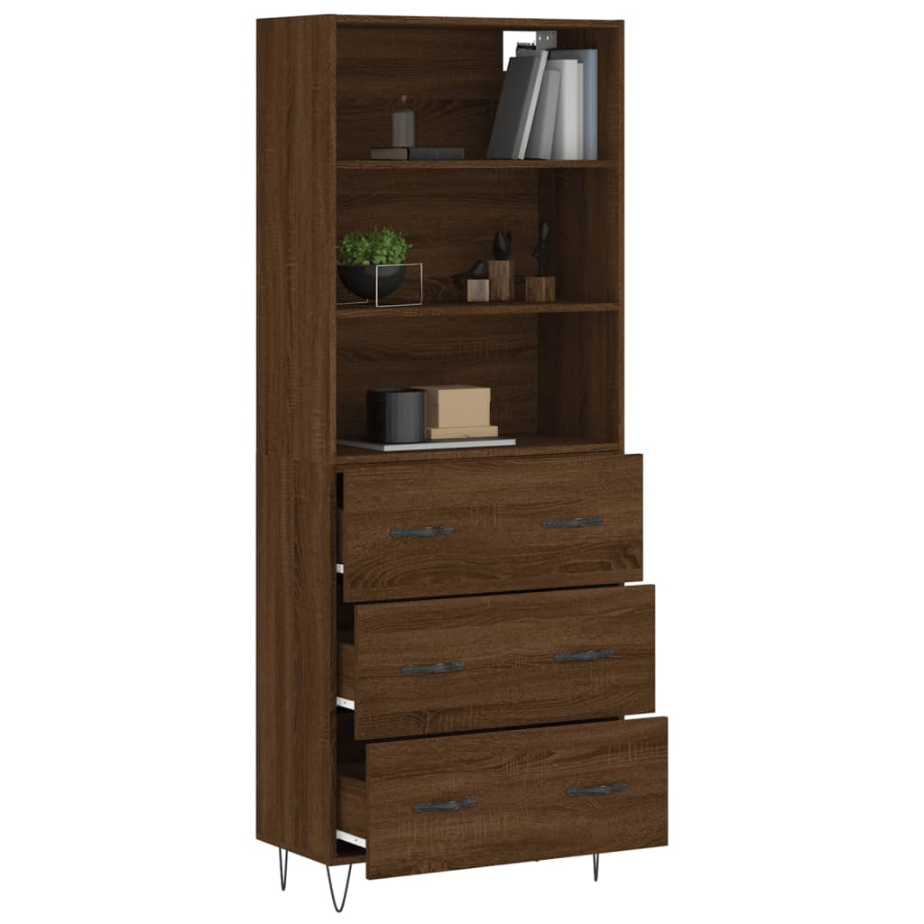 vidaXL Dulap înalt, stejar maro, 69,5x34x180 cm, lemn compozit vidaXL Dulap înalt, stejar maro, 69,5x34x180 cm, lemn compozit