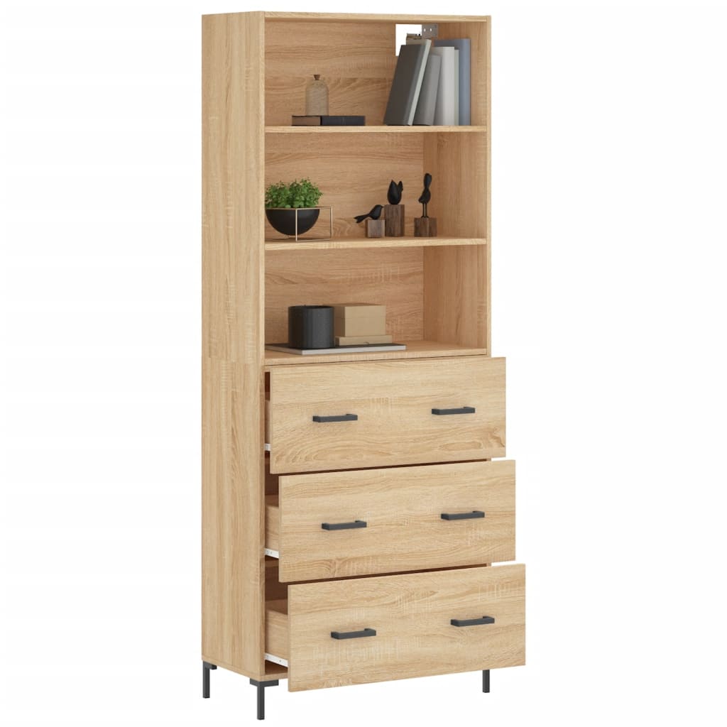 vidaXL Dulap înalt, stejar sonoma, 69,5x34x180 cm, lemn compozit