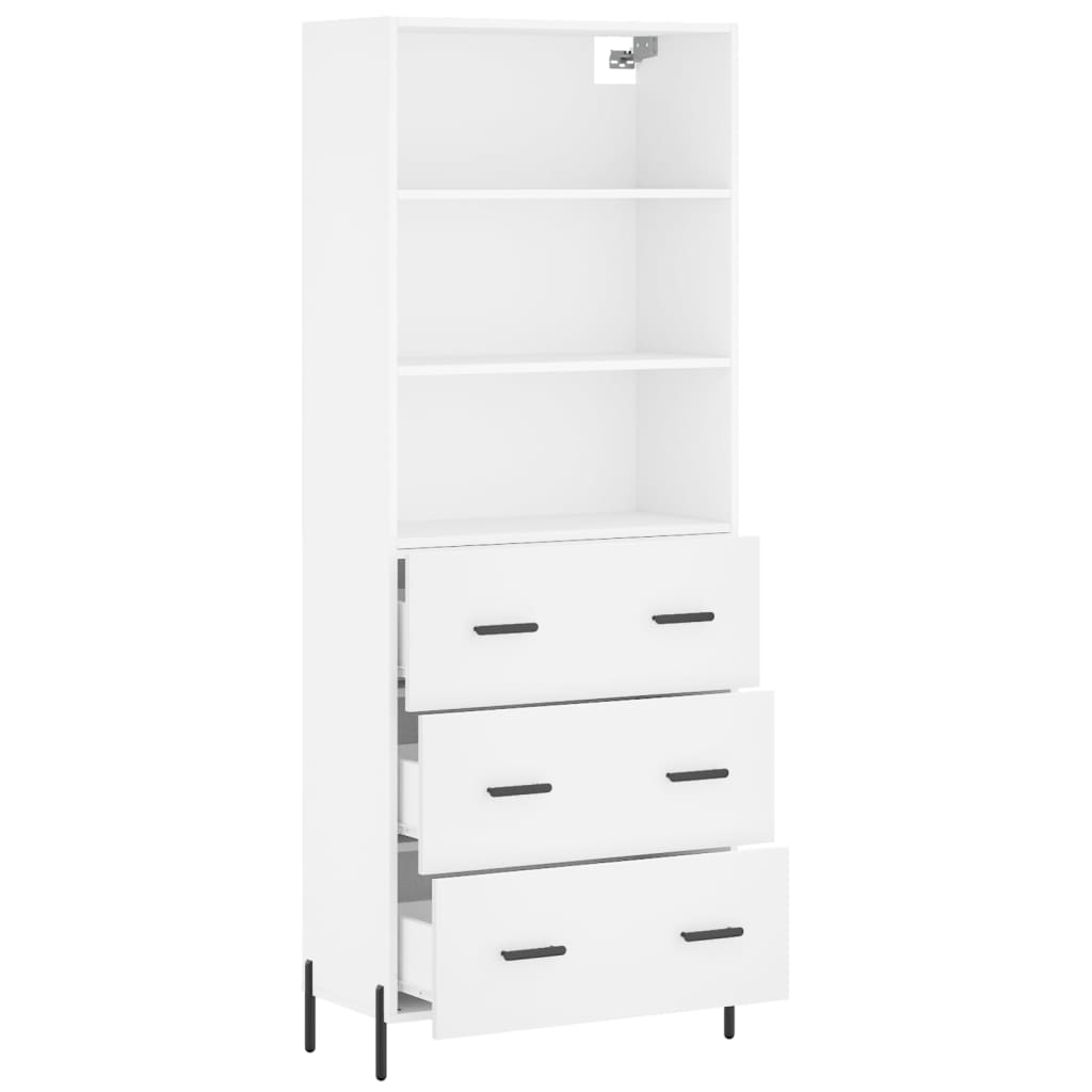 vidaXL Dulap înalt, alb, 69,5x34x180 cm, lemn compozit
