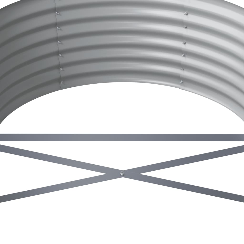 vidaXL Strat înălțat grădină gri 512x80x36cm oțel galvanizat