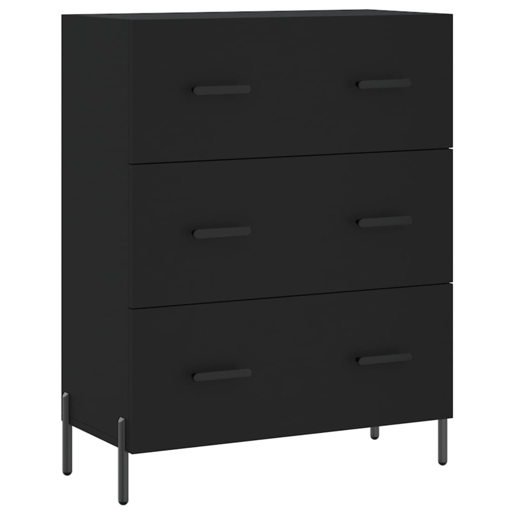 vidaXL Dulap înalt, negru, 69,5x34x180 cm, lemn compozit